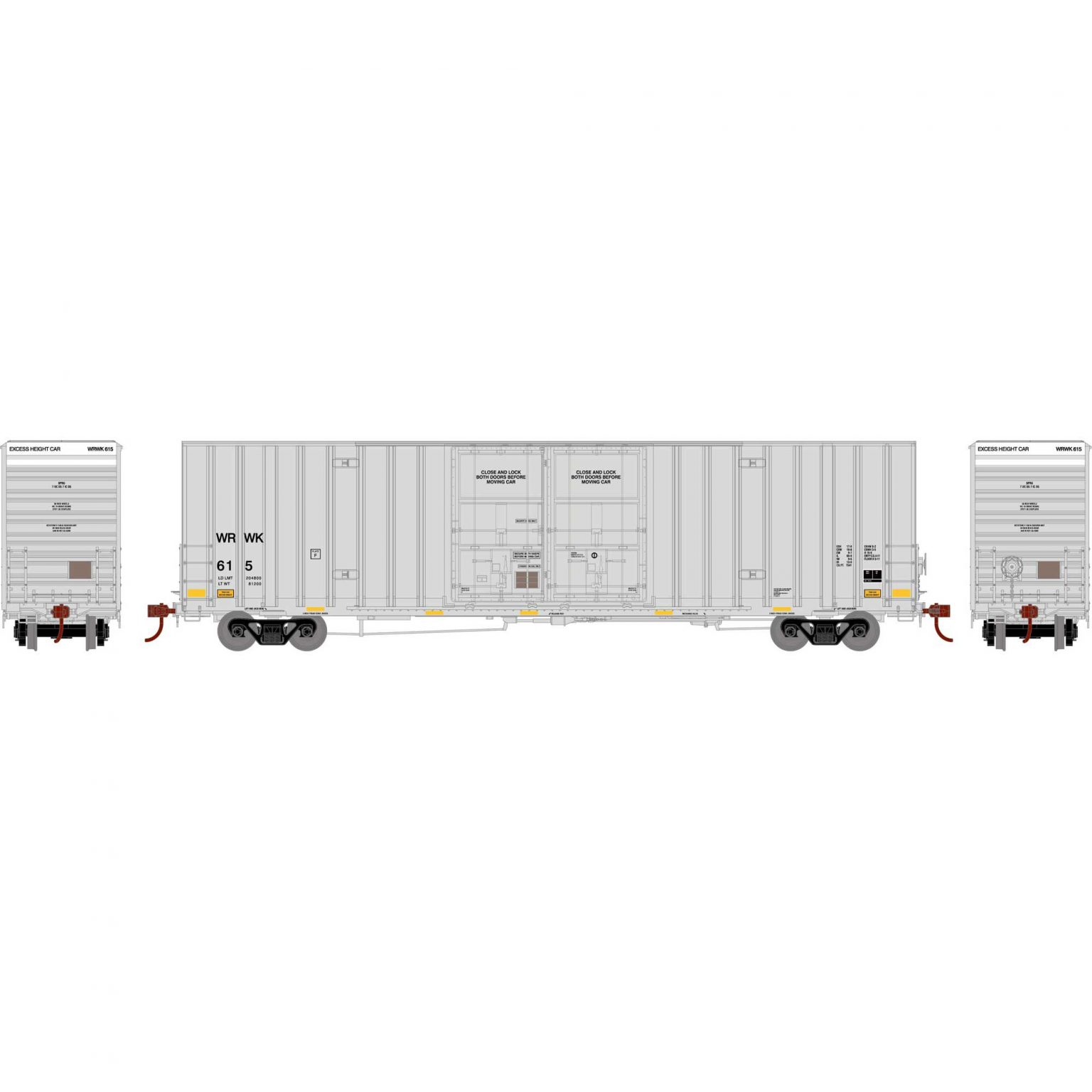 Athearn 75303  60' Gunderson Boxcar, Providence & Worchester #615