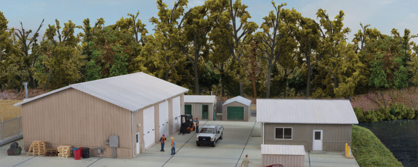 Walthers Cornerstone  4122 Vehicle Maintenance Facility - Set of five buildings