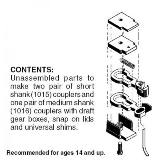 Micro Trains 00102000 (1015/1016)   N RDA body mount coupler
