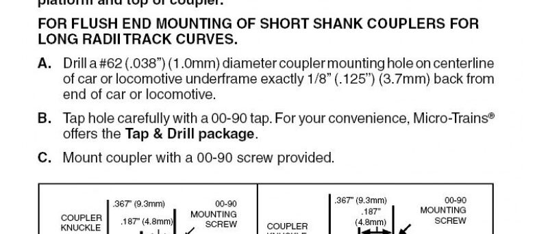 Micro Trains 00102007 (1016-1B)   N BROWN Universal BMC Medium Shank Assembled (2pr)