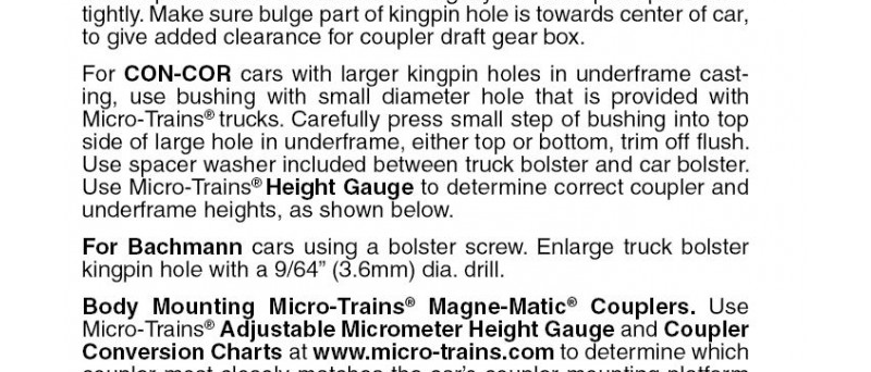 Micro Trains 00302020 (1001)   N Bettendorf Trucks w/o couplers (1pr)