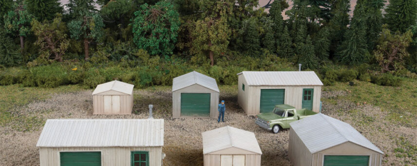 Walthers Cornerstone 4123  Metal Yard Shed - Set of 2 each of 3 styles