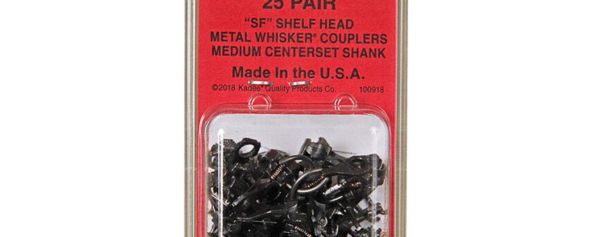 Kadee #118-25 HO Scale Bulk Pack - 25 pair #118 SF Shelf Whisker Metal Couplers - Medium (9/32") Centerset Shank