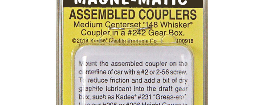 Kadee #3  HO Scale Assembled #148 Whisker® Metal Couplers - Medium (9/32") Centerset Shank (2pr)