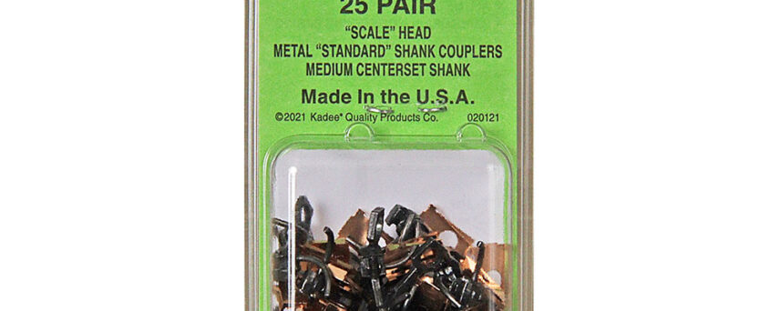 Kadee #58-25 HO Scale Bulk Pack - 25 pair #58 "Scale" Metal Couplers - Medium (9/32") Centerset Shank