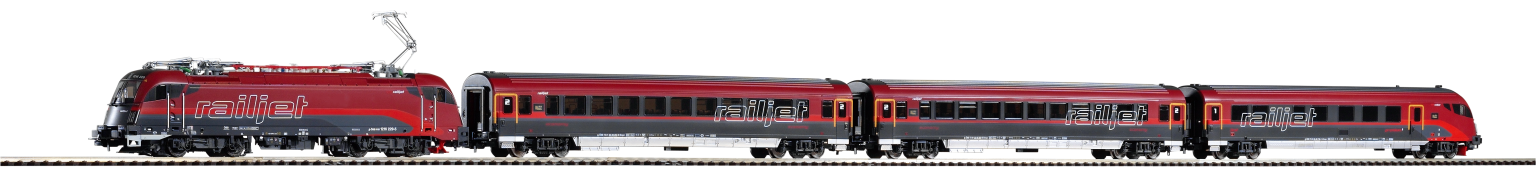 Piko 58131  Set Rh 1216 Electric locomotive + 3 Cars Railjet, ÖBB