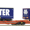 Roco 77387  Articulated double pocket wagon T3000e, Wascosa