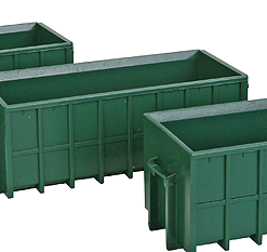 Walthers SceneMaster 4100  Large Dumpsters - Assembled -- Green pkg(3)