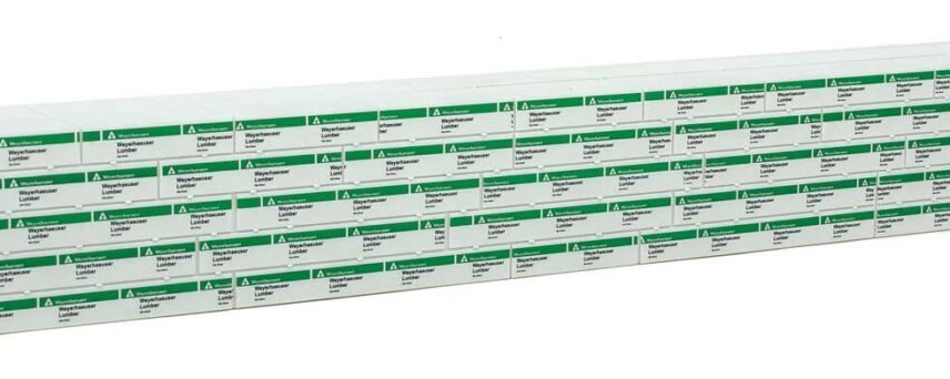 Walthers SceneMaster 3161  Wrapped Lumber Load for WalthersMainline 72' Centerbeam Flatcar - Weyerhaeuser