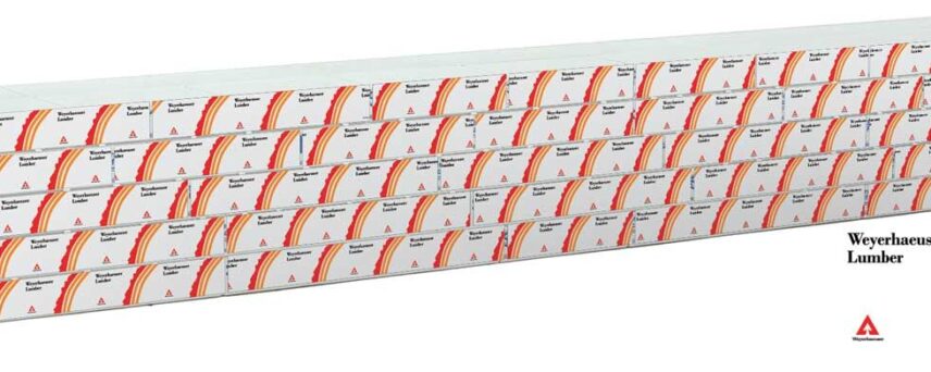 Walthers SceneMaster 3167  Wrapped Lumber Load for WalthersMainline 72' Centerbeam Flatcar - Weyerhauser Lumber