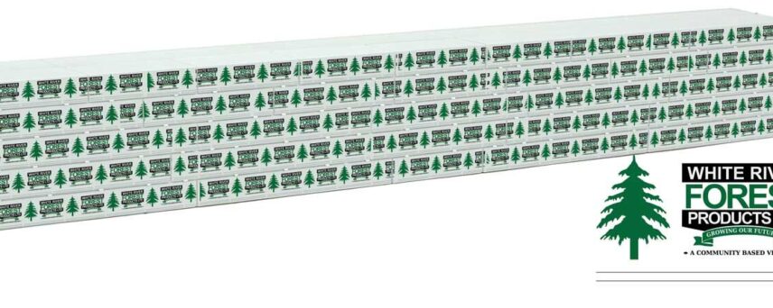 Walthers SceneMaster 3168  Wrapped Lumber Load for WalthersMainline 72' Centerbeam Flatcar - White River Forest Products (green, black)