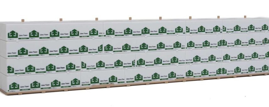 Walthers SceneMaster 3126  Wrapped Lumber Load for WalthersProto CC&F Bulkhead Flatcar -- Weldwood of Canada