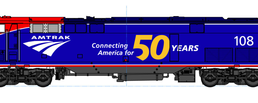 Kato 176-6037  GE P42 "Genesis" Amtrak Phase VI w/ 50th Anniversary Logo #108