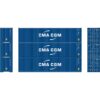 Athearn 28371  HO 40' Corrugated Container, ECMU (3 Pack)