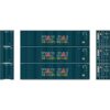 Athearn 29171  40' Corrugated Container, Wan Hai (3 Pack)