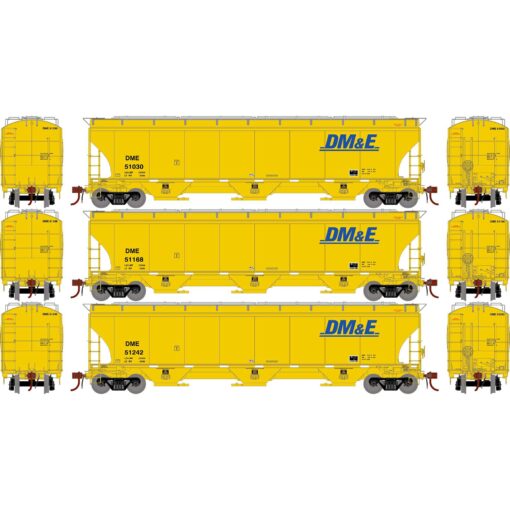 Athearn Genesis 97141   Trinity 3-Bay Hoppers, DM&E #51030/51168/51242 (3 Pack)