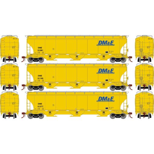 Athearn Genesis 97142   Trinity 3-Bay Hoppers, DM&E #51081/51195/51277 (3 Pack)