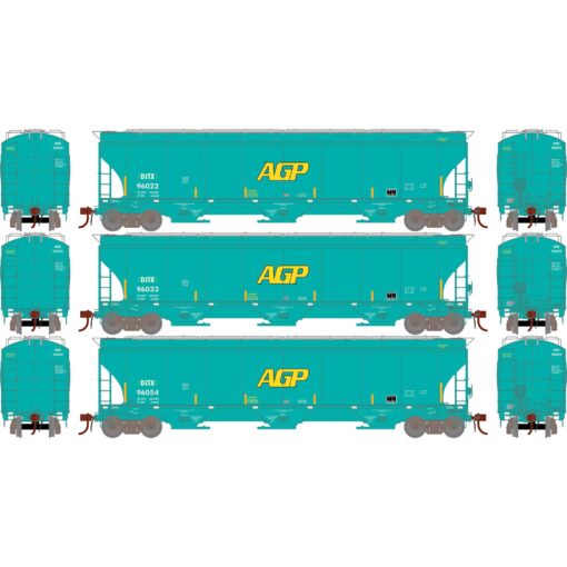 Athearn Genesis 97149   Trinity 3-Bay Hoppers, DJTX #96022/96033/96054 (3 pack)