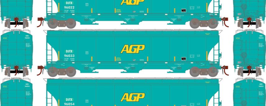 Athearn Genesis 97149   Trinity 3-Bay Hoppers, DJTX #96022/96033/96054 (3 pack)