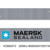 Aurora Miniatures HCBMKT2   40ft Containers 3 Pack, Maersk Large Logo #2 (MSKU 261465/280290/289148)