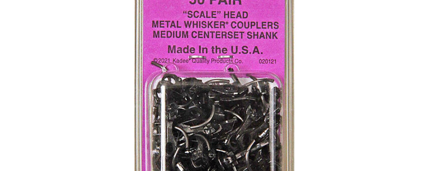 Kadee #158-50 HO Scale Bulk Pack - 50 pair #158 "Scale" Whisker® Metal Couplers - Medium (9/32") Centerset Shank