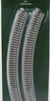 Kato 20120  N 315mm (12 3/8") Radius 45º Curve Track [4 pcs]