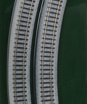Kato 20132  N 348mm (13 3/4") Radius 45º Curve Track [4 pcs]