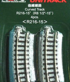 Kato 20171  N 216mm (8 9/16") Radius 15º Curve Track [4 pcs]
