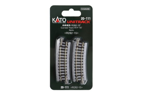 Kato 20111  N 282mm (11") Radius 15º Curve Track [4 pcs]