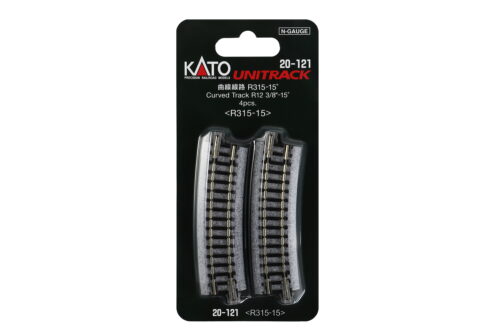 Kato 20121  N 315mm (12 3/8") Radius 15º Curve Track [4 pcs]