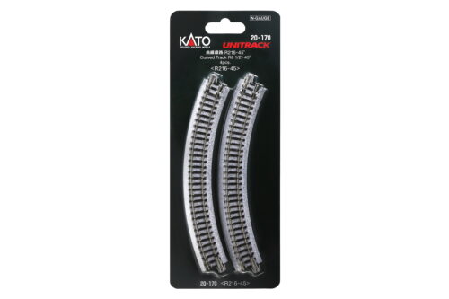 Kato 20170  N 216mm (8 9/16") Radius 45º Curve Track [4 pcs]