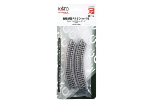 Kato 20174  N Unitrack Compact 150mm (6") Radius 45º Curve Track [4 pcs]
