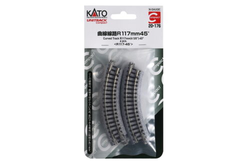 Kato 20176  N Unitrack Compact 117mm (4 3/5") Radius 45º Curve Track [4 pcs]