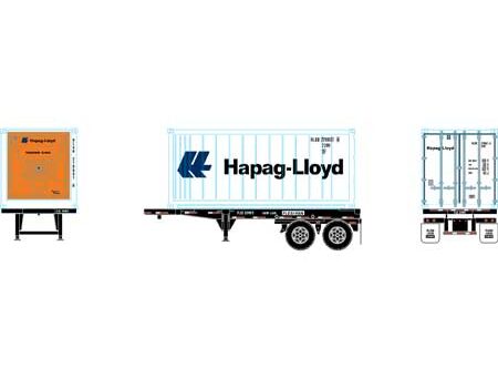 Athearn 28894   20' Chassis w/ Reefer Container, HLXU