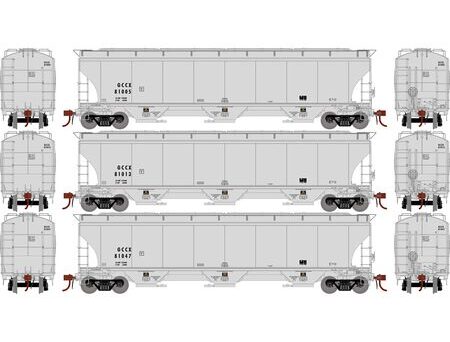 Athearn Genesis 97165   Trinity 3-Bay Hoppers, GCCX #81005/81013/81047 (3 Pack)