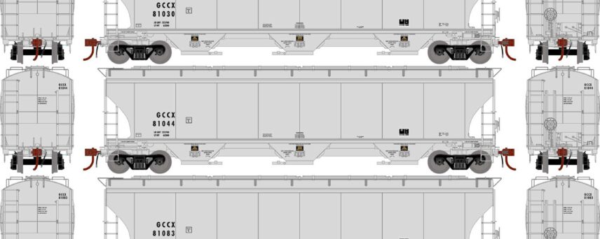 Athearn Genesis 97166   Trinity 3-Bay Hoppers, GCCX #81030/81044/81083 (3 Pack)