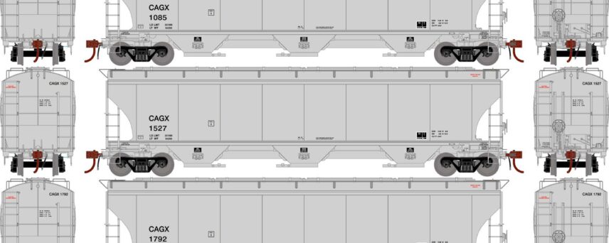 Athearn Genesis 97146   Trinity 3-Bay Hoppers, CAGX #1085/1527/1792 (3 Pack)