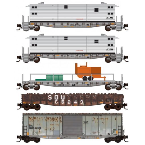 Micro Trains 99302200   Norfolk Southern Weathered MOW 5-pk