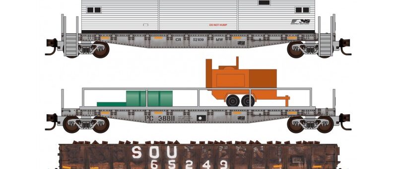 Micro Trains 99302200   Norfolk Southern Weathered MOW 5-pk
