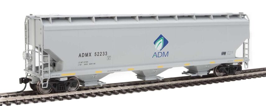 Walthers Mainline 7681   60' NSC 5150 3-Bay Covered Hopper, Archer-Daniels-Midland ADMX #52233