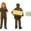 Walthers SceneMaster 6043  UPS Delivery Personnel Includes Handcart Pkg(5)