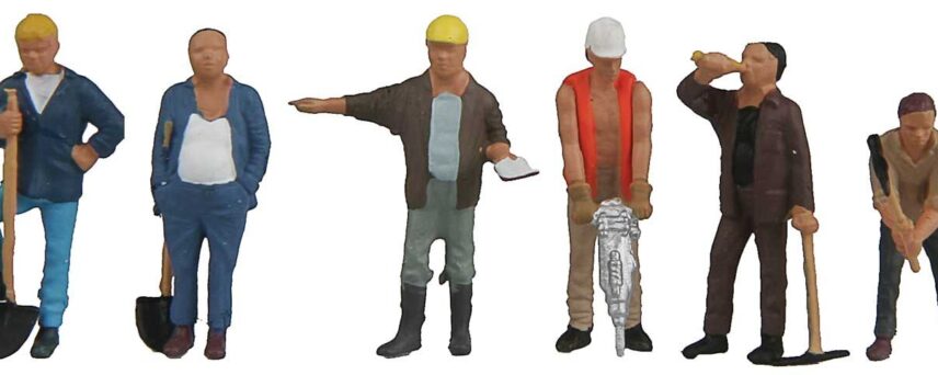 Walthers SceneMaster 6022  Construction Workers pkg(6)