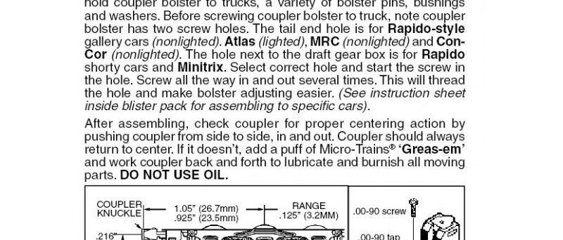 Micro Trains 00342061 (1018S)   N 6-Wheel Passenger Car Trucks w/ adj. couplers Silver 1pr