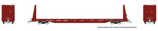 Rapido Trains 147003-2  Marine Industries Bulkhead Flatcar: CN - Mineral Brown #620010
