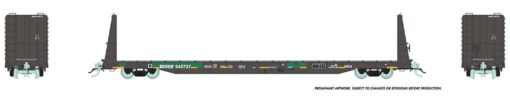 Rapido Trains 147009-2  Marine Industries Bulkhead Flatcar: BNSF Railway (ex BC Patch) #545723