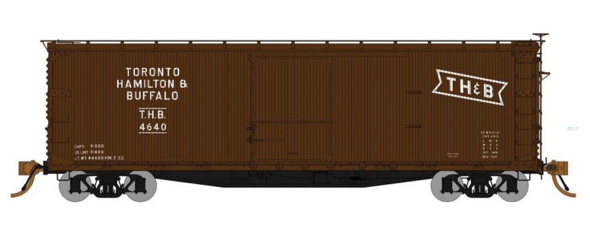 Rapido Trains 130112  40 ft USRA Double-Sheathed Wood Boxcar - 4-Pack - TH&B (Red) - #s 4640, 4763, 4627, 4640