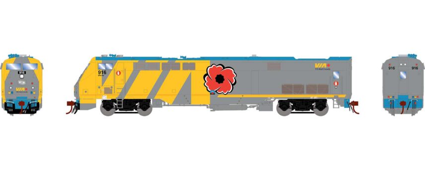Athearn Genesis 81233   P42DC Locomotive, VIA, Poppy #916