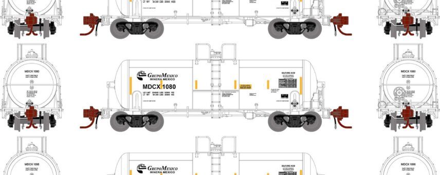 Athearn 15312  13,600-Gallon Acid Tank, MDCX #1037, 1080, 1098 (3 Pack)
