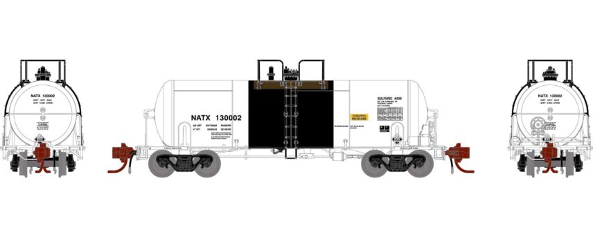 Athearn 15313  13,600-Gallon Acid Tank, NATX #130002