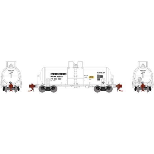Athearn 15322  13,600-Gallon Acid Tank, PROX, White #16522